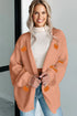 Pumpkin Patch Open Front Drop Shoulder Knit Cardigan